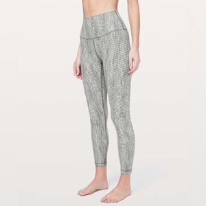 Lululemon Wunder Under 25" Legging Arrow Jacquard Dark Olive Grey Sage 6